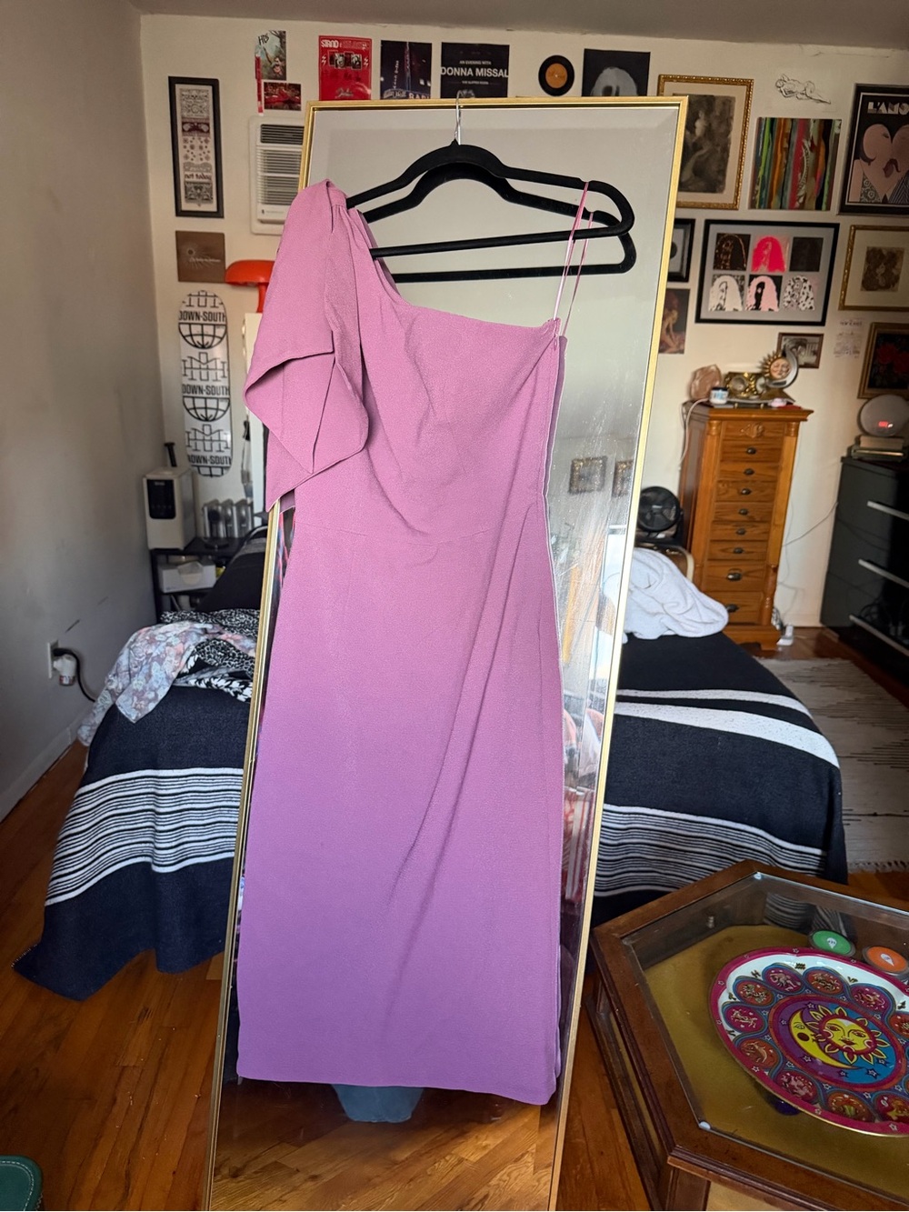Dress the Population Lilac One-Shoulder Evening Gown • wedding